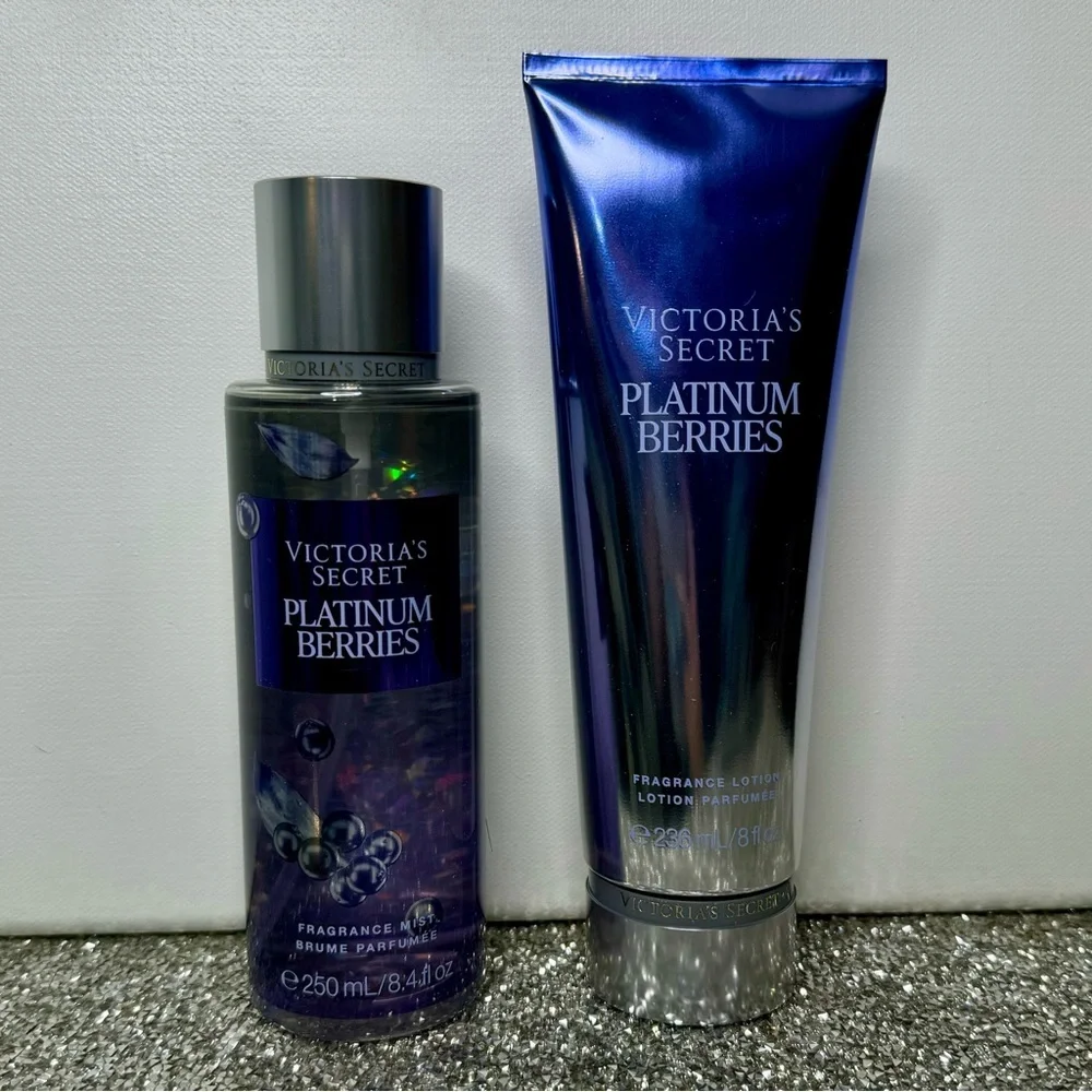 Victoria’s Secret Platinum Berries Body Lotion Gift Set NWT